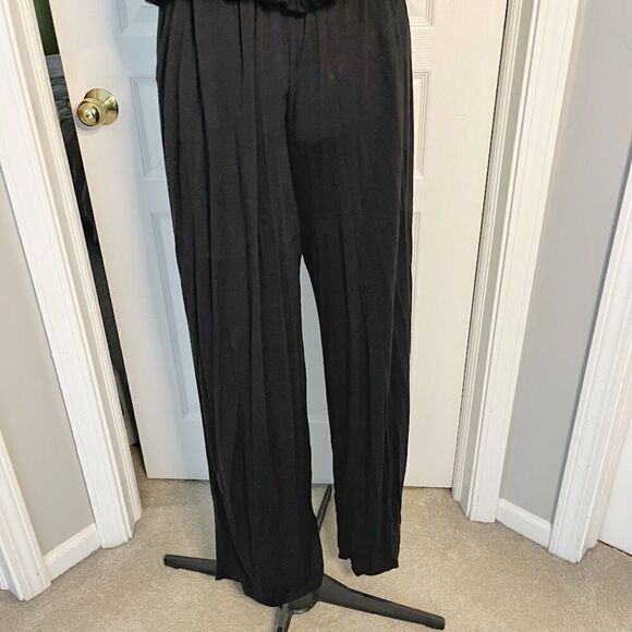 Bar III One Piece Comfy Stretch V Neck Short Sleeve Rayon Spandex Jumpsuit - Picture 9 of 13